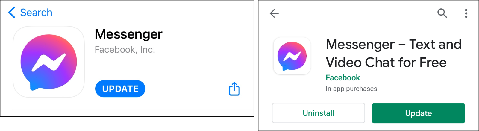 Cập nhật Messenger trên iOS và Android