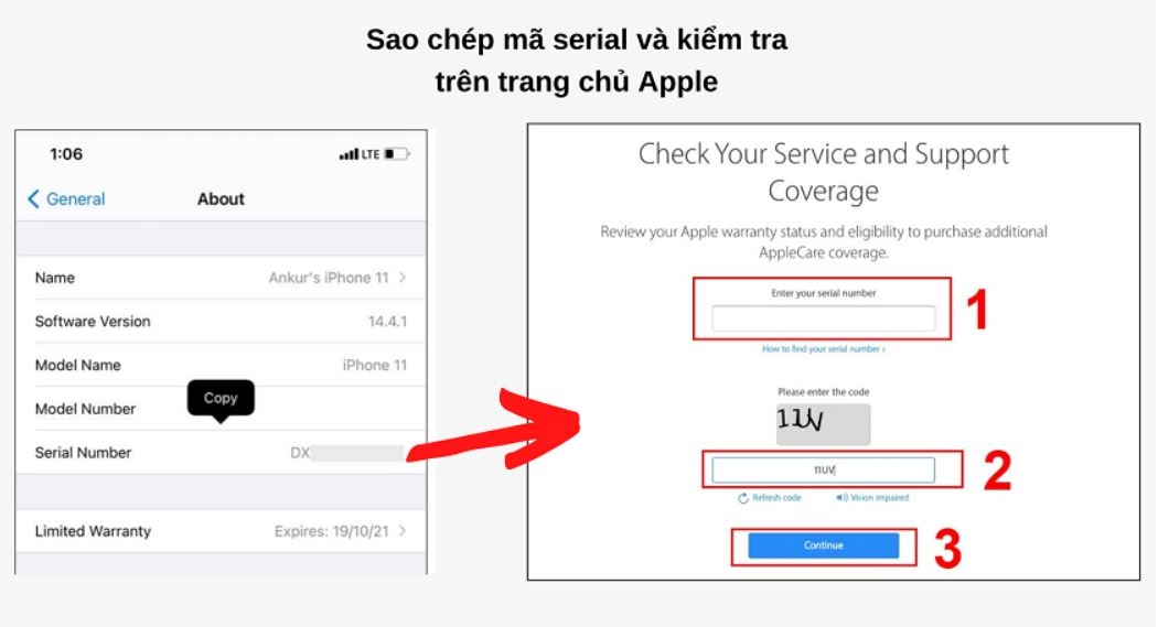 Cách check bảo hành Apple trên trang chủ của hãng 1