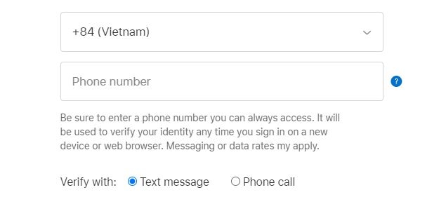 Tạo iCloud bằng tài khoản Gmail 3