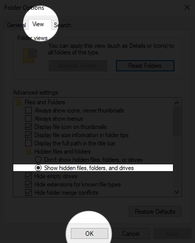 Cách hiện file ẩn trong USB 3