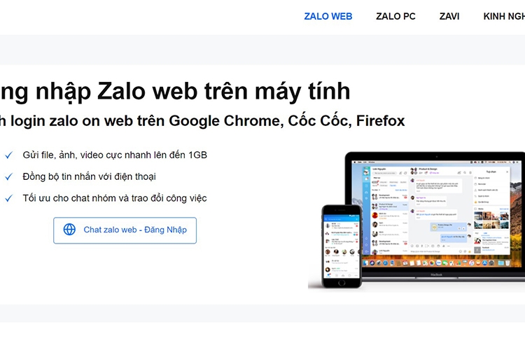 Zalo Web - Đăng nhập trên Google Chrome (Hình 1)