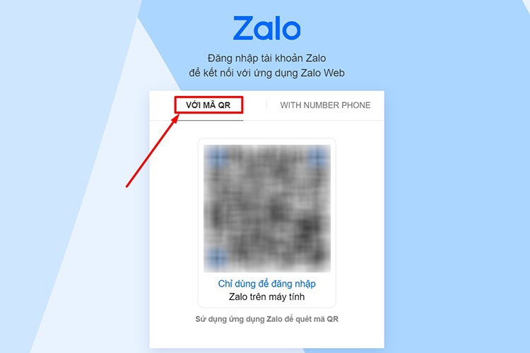 Đăng nhập Zalo web bằng mã QR