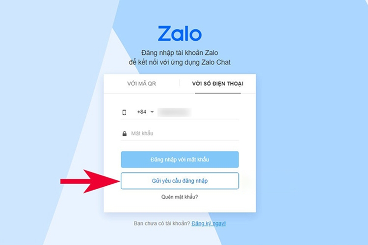 Đăng nhập Zalo web bằng cách gửi yêu cầu đăng nhập