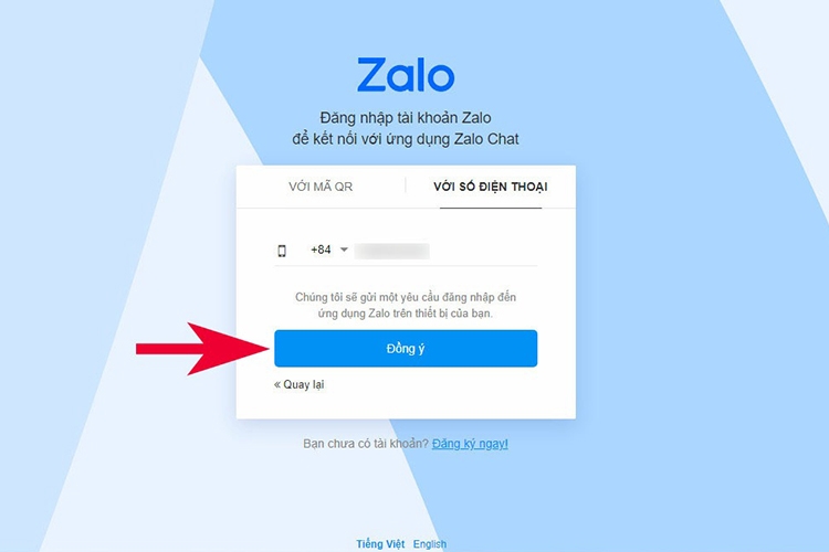 Đăng nhập Zalo web bằng cách gửi yêu cầu đăng nhập 2