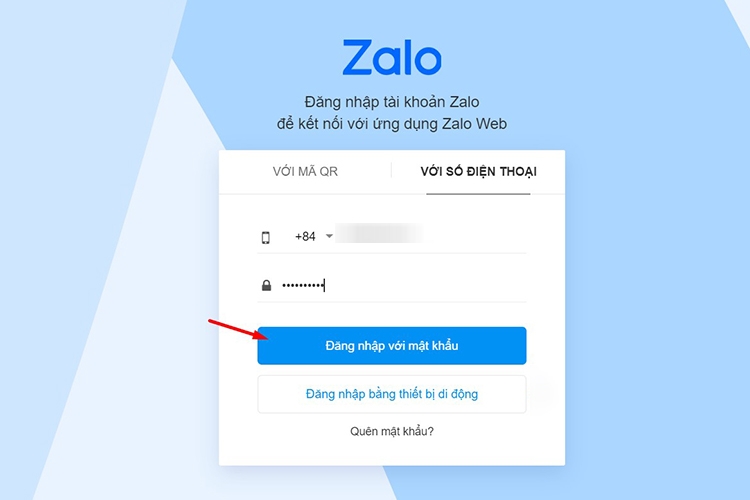 Zalo web - Đăng nhập trên Google Chrome bằng máy tính 2