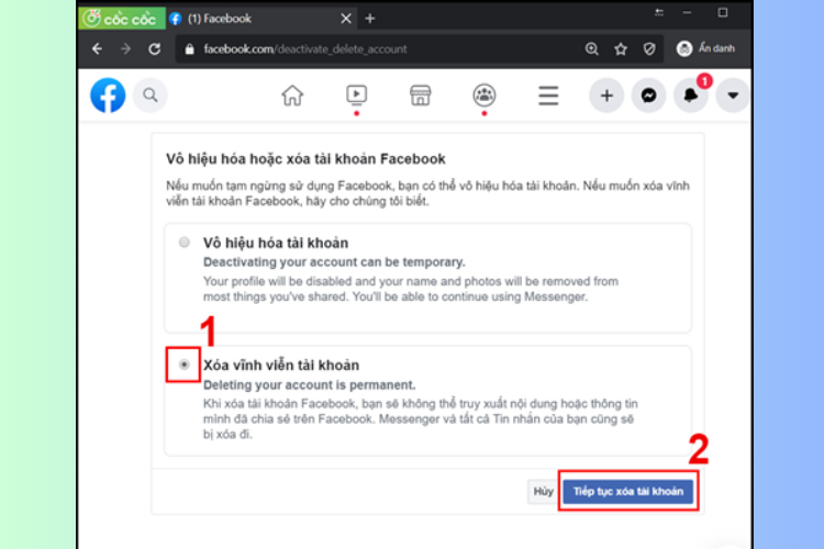 Những lưu ý trước khi xóa tài khoản Facebook - 4