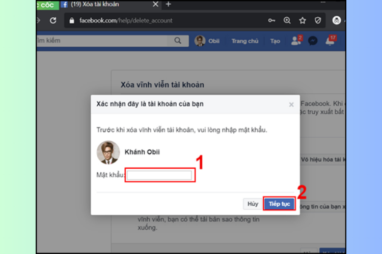 Cách xóa tài khoản Facebook vĩnh viễn trên máy tính - 5