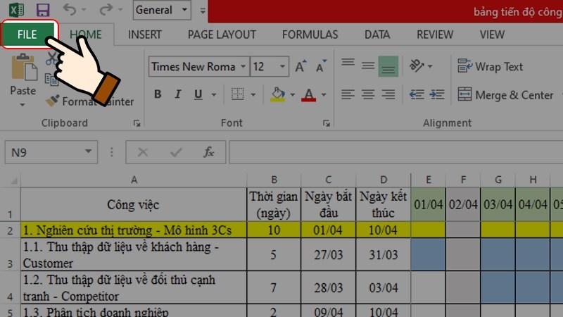 Mở tệp Excel mà bạn muốn khóa