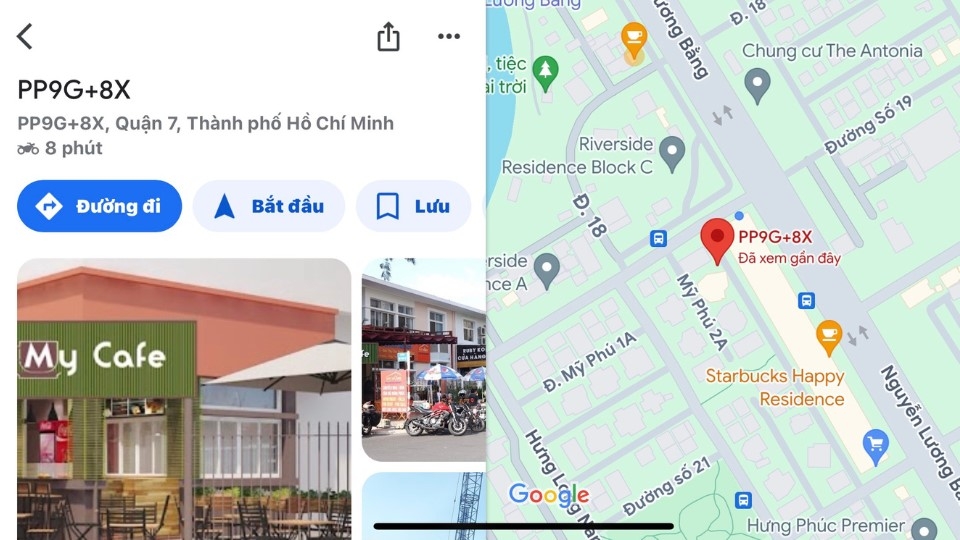 Bước 3: Khi nhận được vị trí hiển thị trên điện thoại, bạn có thể khoanh vùng khu vực đó và tiến hành gọi điện thoại tại vùng đã được xác định.