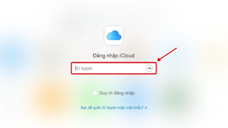 Đăng nhập iCloud