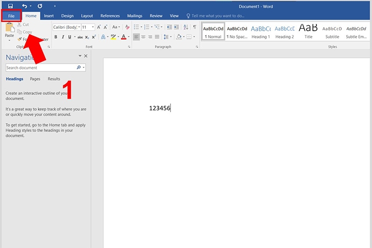 Hướng dẫn cách lưu file Word cực đơn giản - Bước 1