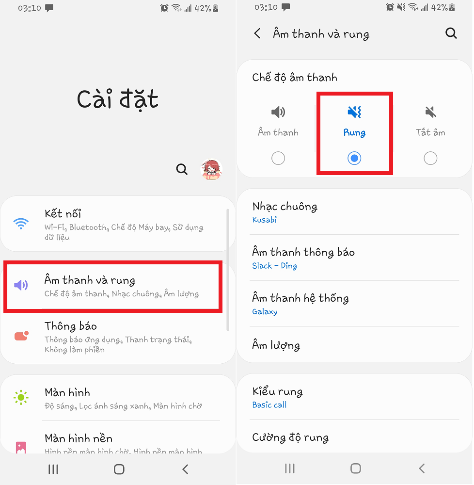 sửa lỗi chế độ rung - hình 2