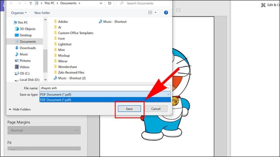 Sau đó, bạn đặt tên file và chọn nơi lưu trữ  loading=
