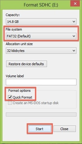 thẻ nhớ bị lỗi yêu cầu format