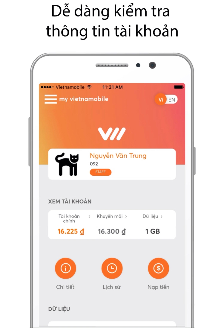 Cách kiểm tra dung lượng 4G Vietnamobile