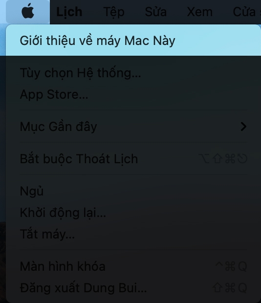 Cách kiểm tra RAM máy tính Macbook