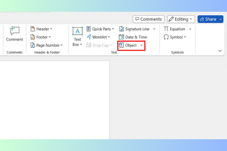 Cách chèn file PDF vào Word hình 2