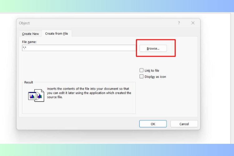 Cách chèn file PDF vào Word hình 4