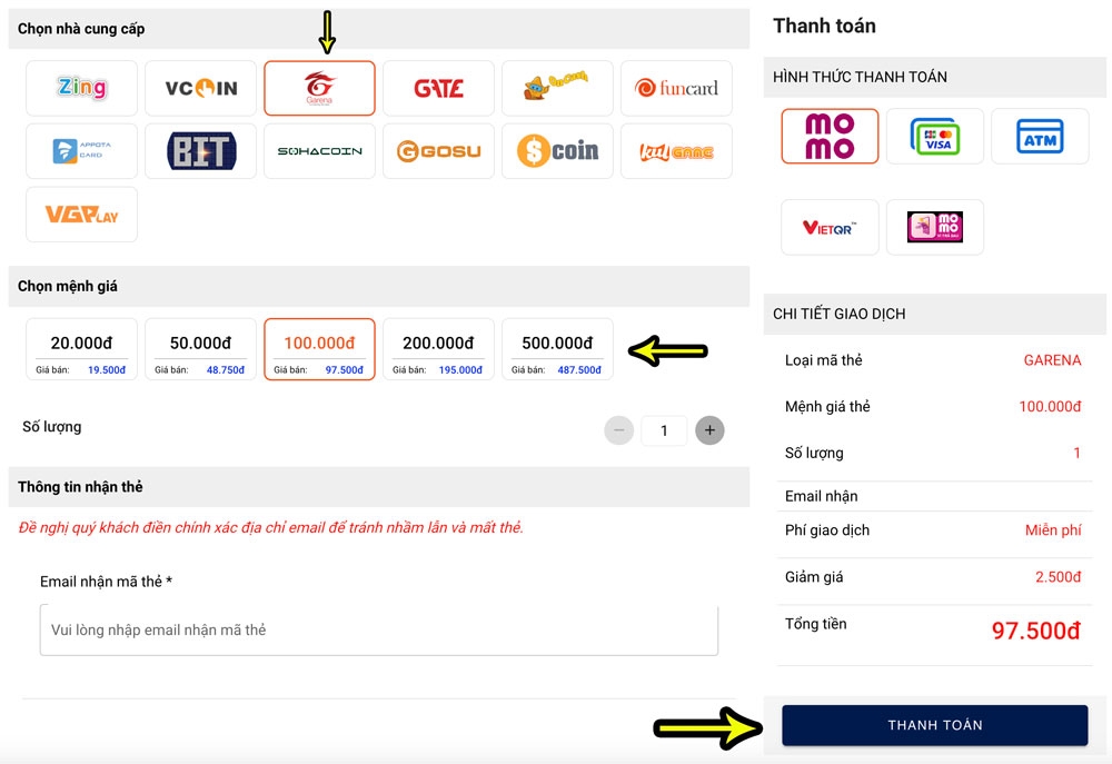 Hướng dẫn nạp thẻ Liên Quân đơn giản, nhanh chóng và an toàn - hình 5