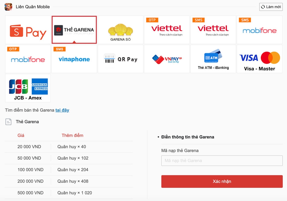 Hướng dẫn nạp thẻ Liên Quân đơn giản, nhanh chóng và an toàn - hình 4