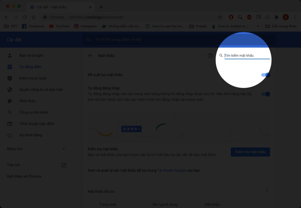 Cách xem mật khẩu đã lưu trên Google Chrome 5