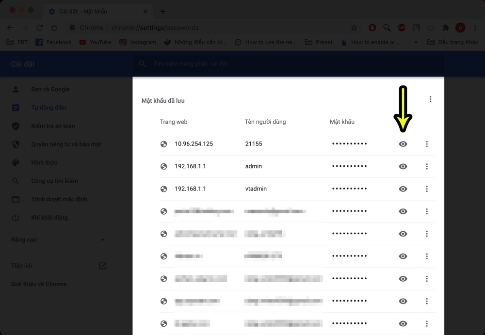 Cách xem mật khẩu đã lưu trên Google Chrome 6
