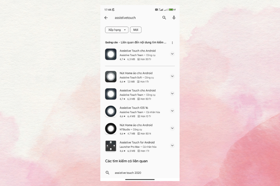 Truy cập CH Play để tải Asisistive Touch cho Android