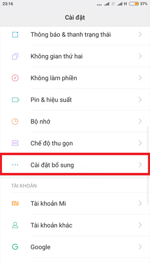 khôi phục cài đặt gốc Xiaomi