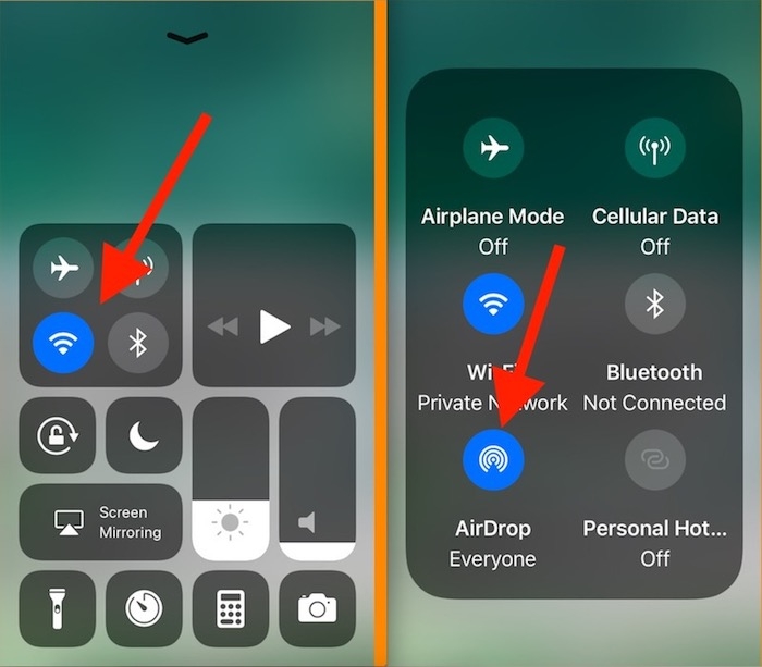mở AirDrop trên iPhone 8 và iPhone X mở AirDrop trên iPhone 8 và iPhone X