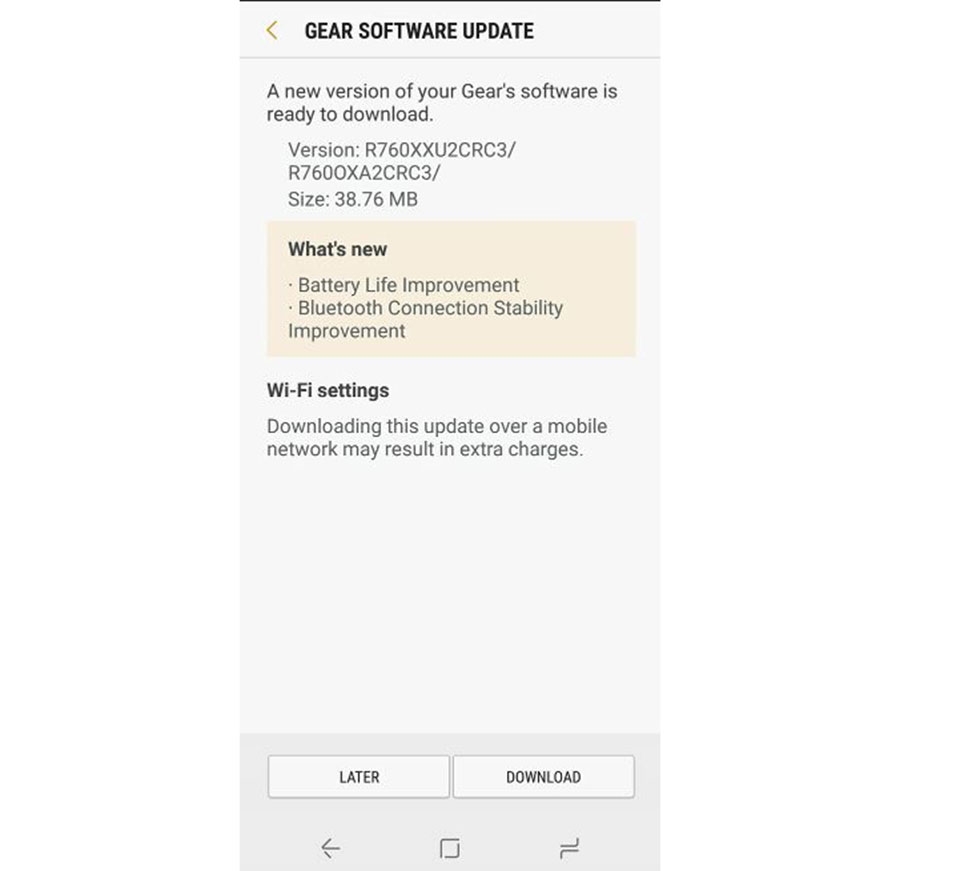 Samsung Gear S3 nhận cập nhật, tăng tuổi thọ pin