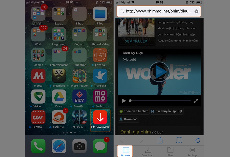 Thủ thuật tải phim/video để xem offline trên iPhone (Ảnh 3) Thủ thuật tải phim/video để xem offline trên iPhone (Ảnh 3)