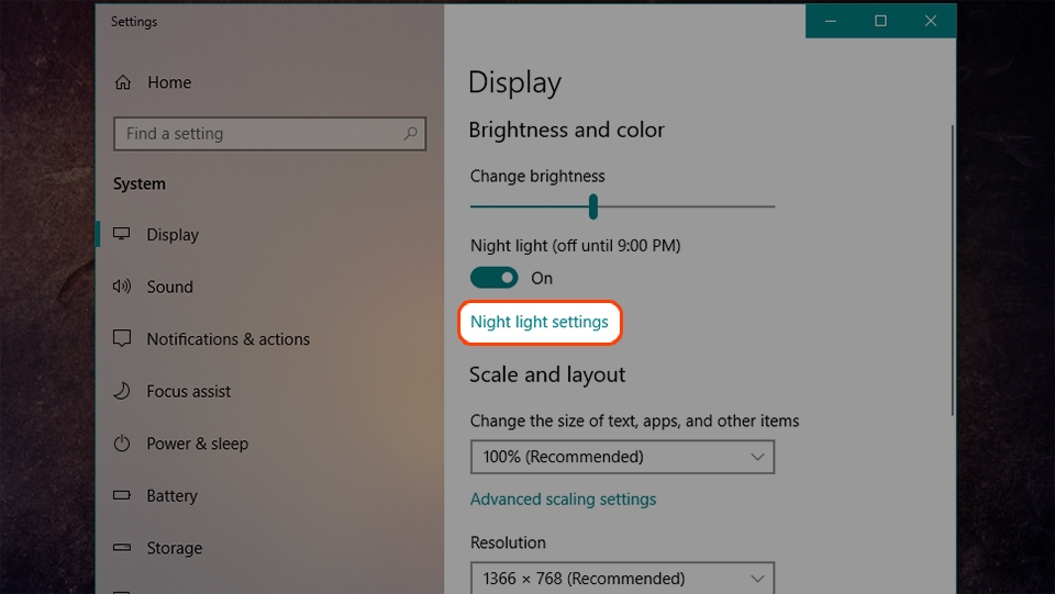 Cách sử dụng chế độ lọc ánh sáng xanh trên Windows 10 (Ảnh 4) Cách sử dụng chế độ lọc ánh sáng xanh trên Windows 10 (Ảnh 4)