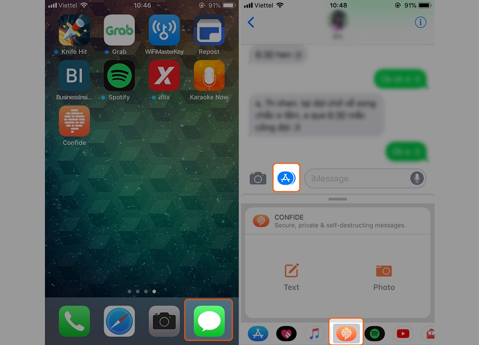 Cách gửi tin nhắn, hình ảnh tự hủy trên iPhone (Ảnh 3)