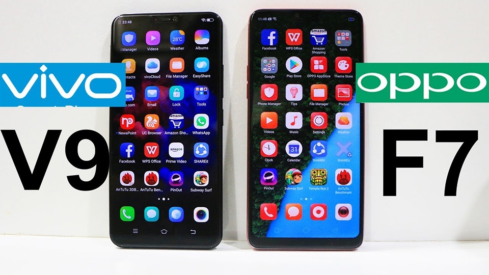So sánh tốc độ OPPO F7 và Vivo V9 So sánh tốc độ OPPO F7 và Vivo V9