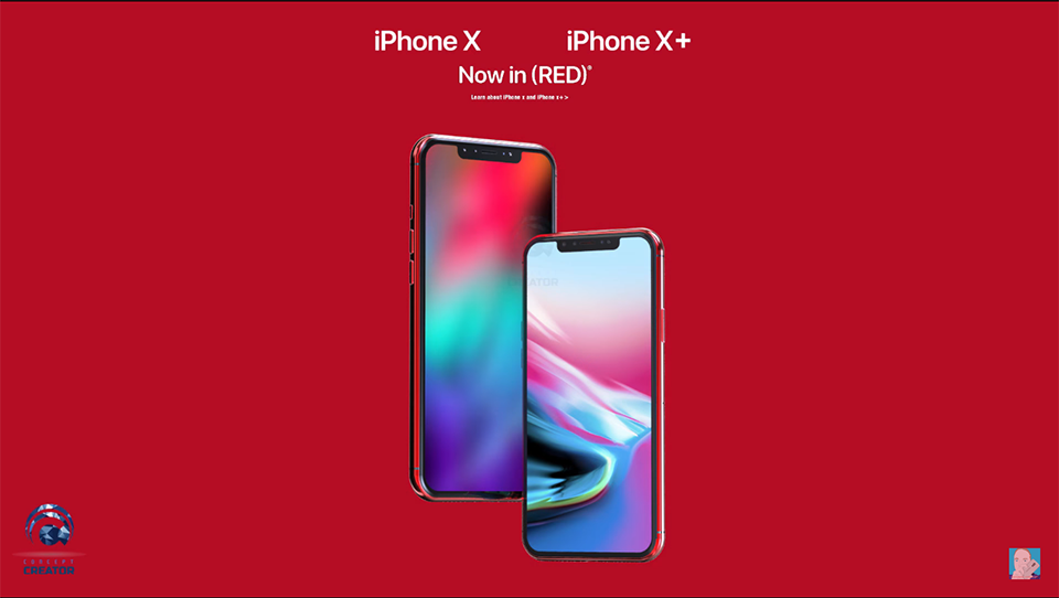 Concept iPhone X và X Plus màu đỏ tuyệt đẹp (ảnh 1)