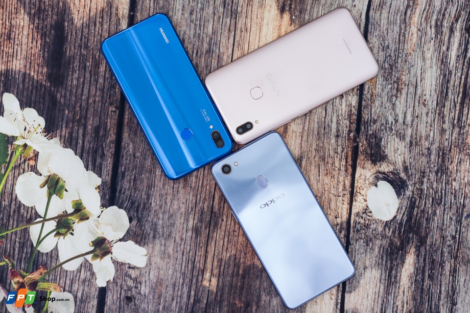 So sánh OPPO F7, Vivo V9, Huawei Nova 3e: