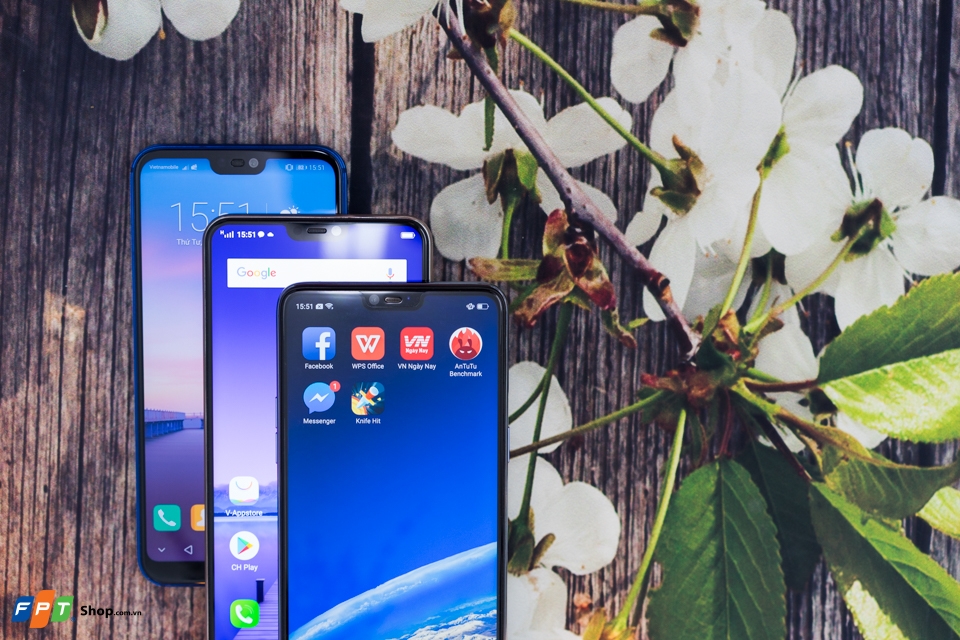 So sánh OPPO F7, Vivo V9, Huawei Nova 3e: