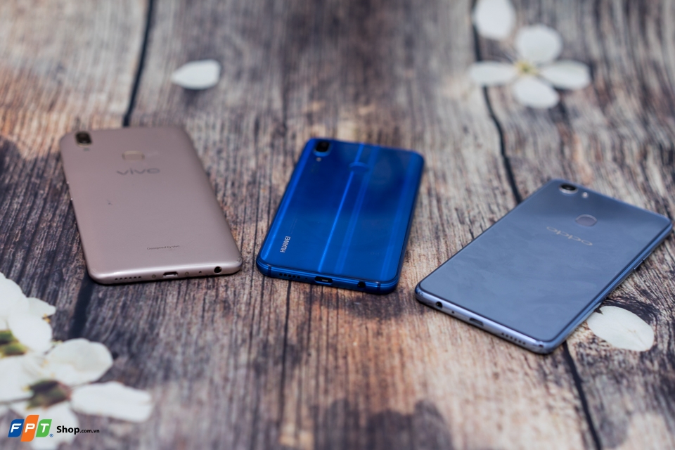 So sánh OPPO F7, Vivo V9, Huawei Nova 3e: