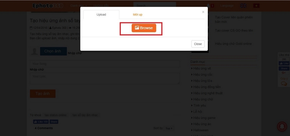 Đây là cách tạo ảnh sổ tay âm nhạc để chia sẻ lên Facebook hoặc khoe cùng bạn bè