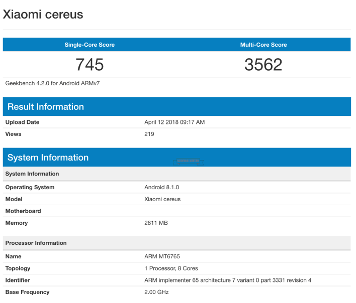 Xiaomi Cereus Xiaomi Cereus