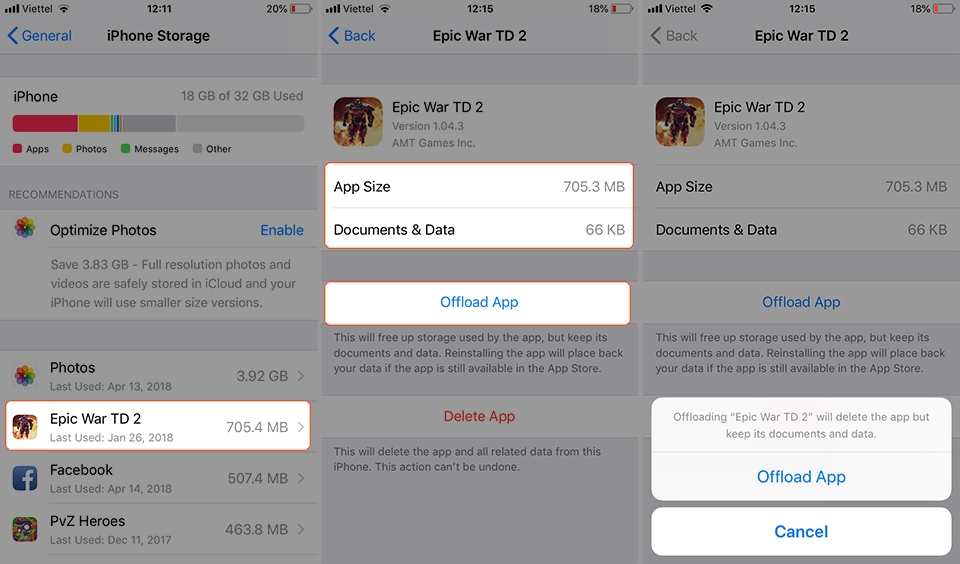 Thủ thuật tiết kiệm dung lượng lưu trữ trên iPhone (Ảnh 3) Thủ thuật tiết kiệm dung lượng lưu trữ trên iPhone (Ảnh 3)