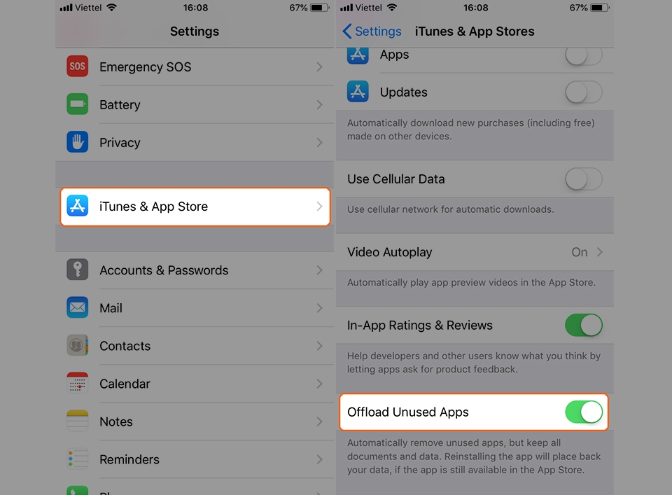Thủ thuật tiết kiệm dung lượng lưu trữ trên iPhone (Ảnh 5) Thủ thuật tiết kiệm dung lượng lưu trữ trên iPhone (Ảnh 5)