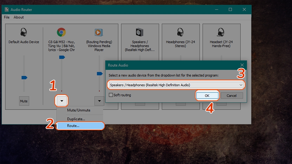 Dùng song song loa ngoài và tai nghe trên máy tính (Ảnh 4) Dùng song song loa ngoài và tai nghe trên máy tính (Ảnh 4)