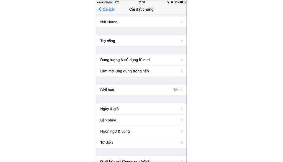 Chọn đến mục Làm mới ứng dụng trong nền.