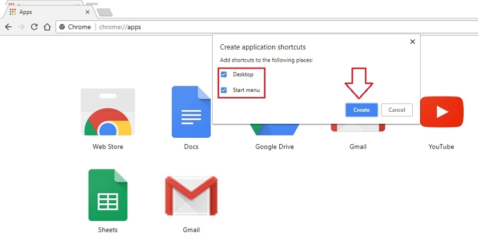 Hướng dẫn tạo shortcut Gmail ngoài màn hình desktop (Ảnh 3) Hướng dẫn tạo shortcut Gmail ngoài màn hình desktop (Ảnh 3)