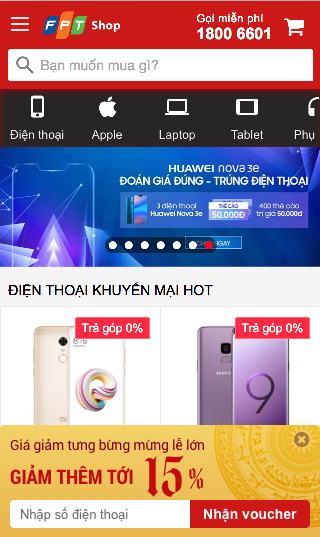 Giỗ Tổ Mừng Giỗ Tổ, FPT Shop giảm giá bùng nổ đến 15%