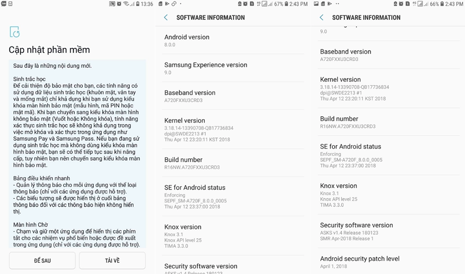 Galaxy A7 2017 lên đời Android 8.0 Oreo Galaxy A7 2017 lên đời Android 8.0 Oreo
