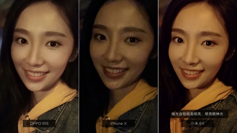 Há hốc mồm ảnh chụp selfie xóa phông của Mi 6X so với iPhone X và OPPO R15