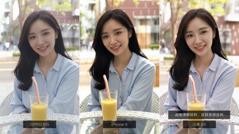 Há hốc mồm ảnh chụp selfie xóa phông của Mi 6X so với iPhone X và OPPO R15