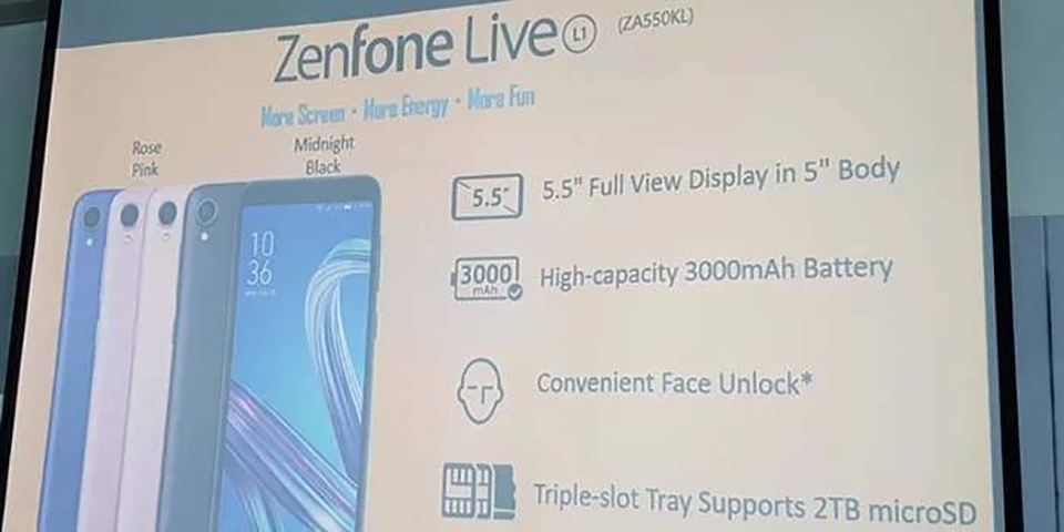 ZenFone Live L1 chính thức ra mắt (ảnh 2) ZenFone Live L1 chính thức ra mắt (ảnh 2)